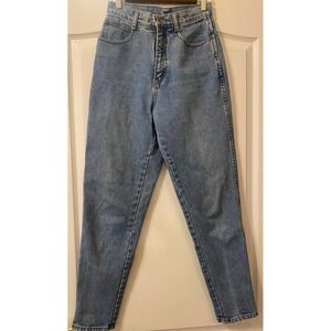 Vintage Bill Blass High Waisted Mom Jeans Medium Wash Tapered Leg Denim Womens